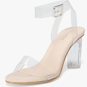 Women's Clear Chunky Heel Sandal
